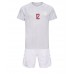 Danmark Kasper Dolberg #12 Replika Babytøj Udebanesæt Børn VM 2022 Kortærmet (+ Korte bukser)